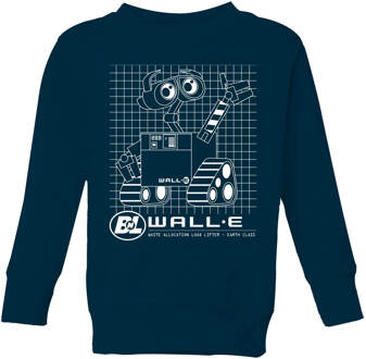 Wall-E Schematic Kids' Sweatshirt - Navy - 98/104 (3-4 jaar) - XS
