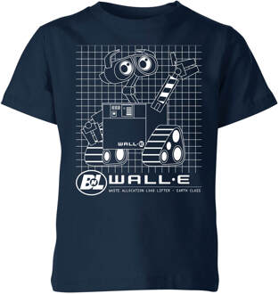 Wall-E Schematic Kids' T-Shirt - Navy - 122/128 (7-8 jaar) - M