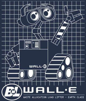 Wall-E Schematic Men's T-Shirt - Navy - XXL Blauw