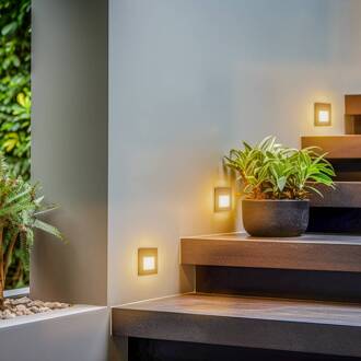 Wall Kit68 inbouw vlak hoekig zwart