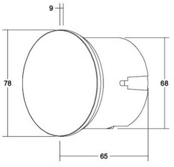 Wall Kit68 inbouwlamp vlak rond zwart