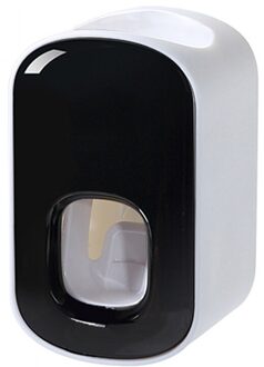 Wall Mount Automatische Tandpasta Dispenser Badkamer Accessoires Set Tandpasta Squeezer Dispenser Badkamer Tandenborstelhouder Tool zwart