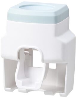 Wall Mount Automatische Tandpasta Dispenser Badkamer Accessoires Waterdicht Tandpasta Squeezer Dispenser Bad Tandenborstelhouder blauw