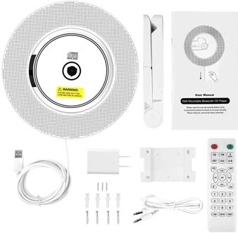 Wall-Mount/Desk Stand Cd-speler Bluetooth Home Audio Boombox Met Afstandsbediening Draagbare Radio Ingebouwde hifi Luidspreker MP3 Speler