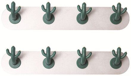 Wall Mount Haken Cactus Haak Zelfklevende Plastic Hanger Rail Badkamer, Keuken Kleding Hat Hangers Duurzaam Muur Gemonteerde Licht Geel