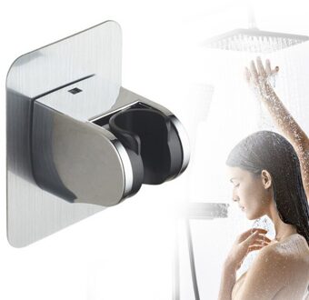 Wall Mount Kraan Bodemplaat Punch Gratis Hoofd Houder Beweegbare Vaste Beugel Douche Arm Draaibare Stoel Chuck Badkamer Accessoires