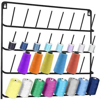 Wall Mount Lint Organisator Opslag Display Draad Spool Rack Sleutelhouder Diversen Borduren Naaigaren Houder Tafelblad Spool