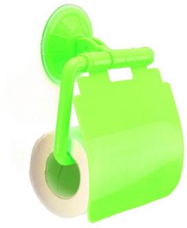 Wall Mount Plastic Zuignap Badkamer Wc Papierrolhouder Met Cover Keuken Badkamer Accessoires Papieren Handdoek Houder groen