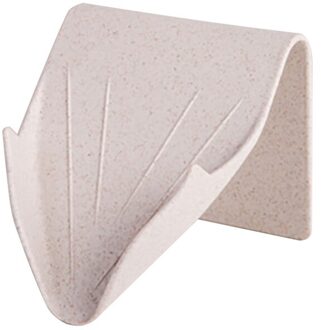 Wall Mount Stabiele ABS Praktische Hygiënische Opslag Thuis Quick Drain Badkamer Zelfklevende Zeephouder Geen Boren Ruimtebesparend Beige