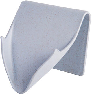 Wall Mount Stabiele ABS Praktische Hygiënische Opslag Thuis Quick Drain Badkamer Zelfklevende Zeephouder Geen Boren Ruimtebesparend Blauw