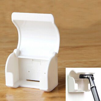 Wall Mount Thuis Zelfklevende Scheermes Hanger Rack Verwijderbare Scheerapparaat Houder Stofdicht Ruimtebesparend Badkamer Plastic Stabiele Opslag