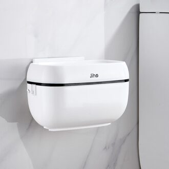 Wall-Mount Toiletpapier Houders Hygiënisch Papier Dispenser Voor Badkamer Waterdichte Opbergdoos Thuis Badkamer Accessoires wit