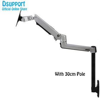 Wall Mount Ultra Lange Aluminium Mechanische Lente Arm Monitor Ondersteuning Full Motion Monitor Houder Bracket Siliver-30cm pole