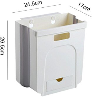 Wall Mounted Folding Afvalbak Keukenkast Deur Opknoping Prullenbak Garbage Auto Prullenbak Wandmontage Opvouwbare Reiniging 3