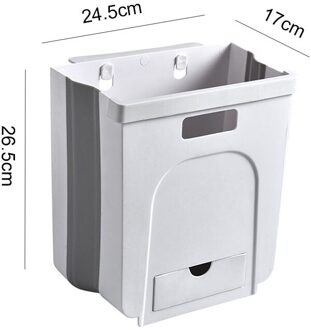 Wall Mounted Folding Afvalbak Keukenkast Deur Opknoping Prullenbak Garbage Auto Prullenbak Wandmontage Opvouwbare Reiniging 4