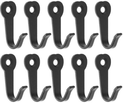 Wall Mounted Haken Kleding Opslag 40*16Mm 10 Stks/zak Uitzoeken Sleutel Haken Opknoping Doek Hanger Metalen Sleutel haken Hangers zwart
