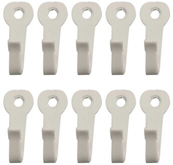 Wall Mounted Haken Metalen Uitzoeken Huishoudelijke Producten 40*16Mm 10 Stks/zak Sleutel Haken Kleding Opslag Sleutel Haken hangers wit