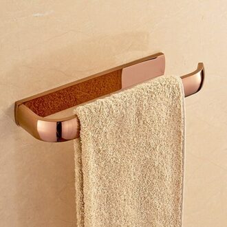 Wall Mounted Luxe Gepolijst Rose Goud Koper Messing Vierkante Badkamer Accessoires Set Bad Hardware Handdoek Bar aset022 klein Towel Bar