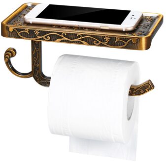 Wall Mounted Papierrolhouder Retro Badkamer Opslag Plank Lichtgewicht Aluminium Tissue Dispenser Plank Voor Thuis