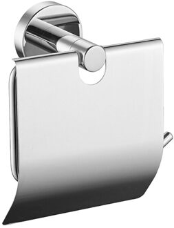 Wall Mounted Tissue Holder Geschikt Vocht Proof Toiletrolhouder Met Plank Voor Badkamer Washroom zilver