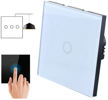 Wall Touch Light Switch Sensor Light Switches EU Stanard Glass Panel Power 1/2/3 Gang 1 Way AC 220V Sensor Touch Switch