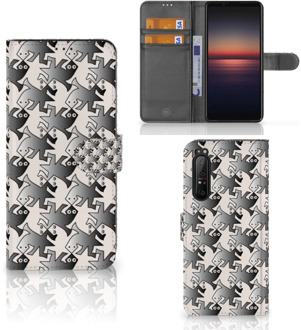 Wallet Book Case Sony Xperia 1 II Smartphone Hoesje Salamander Grey