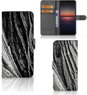 Wallet Book Case Sony Xperia 1 II Smartphone Hoesje Valentijn Cadeautje Man Boomschors