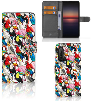 Wallet Book Case Sony Xperia 1 II Telefoon Hoesje Birds