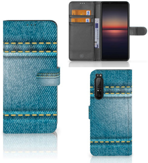 Wallet Book Case Sony Xperia 1 II Telefoon Hoesje Jeans