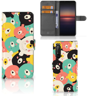 Wallet Bookcase Sony Xperia 1 II Telefoonhoesje Bears