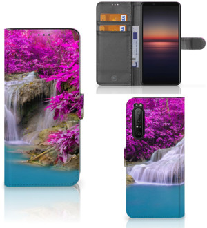 Wallet Bookcase Sony Xperia 1 II Telefoonhoesje Waterval