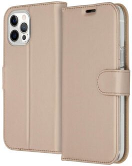 Wallet Case voor Apple iPhone 12 Pro Max Telefoonhoesje Goud