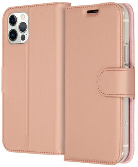 Wallet Case voor Apple iPhone 12 (Pro) Telefoonhoesje Roze