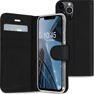 Wallet Case voor Apple iPhone 13 Pro Telefoonhoesje Zwart