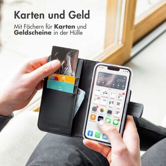 Wallet Softcase Bookcase iPhone 15 Pro Max Telefoonhoesje Zwart