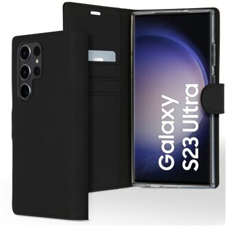 Wallet Softcase Bookcase Samsung Galaxy S23 Ultra Telefoonhoesje Zwart