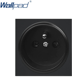 Wallpad Luxury EU French Socket Electric Outlet Function Key For Wall White And Black Plastic Module Only