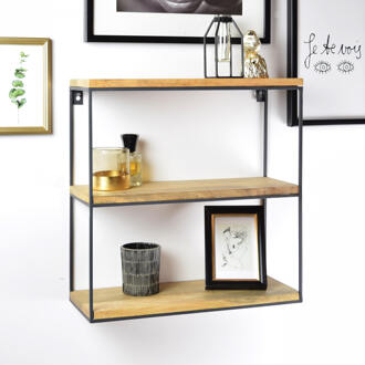 Wally Wandrek met Mangohout - Metaal - 45x45x18 Zwart