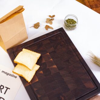 Walnoot Hout Schaken Snijplank End-Grain Snijplank Hout Hakblokken 400x300x30mm