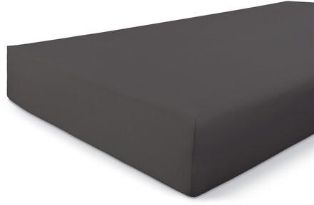 Walra jersey stretch hoeslaken - 100% gebreide jersey katoen - 1-persoons (80x200/210 cm) - Antraciet Grijs