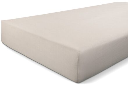 Walra jersey stretch hoeslaken - 100% gebreide jersey katoen - 1-persoons (80x200/210 cm) - Zand Geel