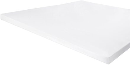 Walra jersey stretch topper hoeslaken - 100% gebreide jersey katoen - Lits-jumeaux (160x200/210 cm) - Wit