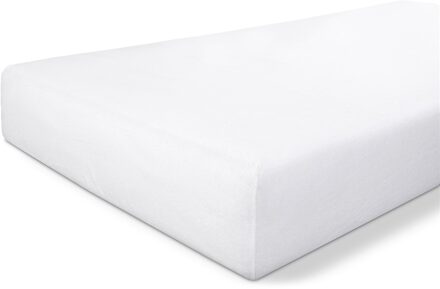 Walra katoen molton hoeslaken - 100% katoen - Lits-jumeaux (160x200 cm) - Wit