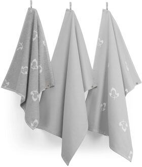 Walra Keuken- en Theedoekenset Glossy Grapevine Grijs