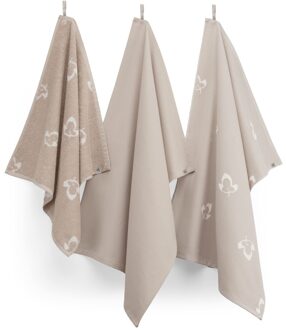 Walra Keuken- en Theedoekenset Glossy Grapevine Zand