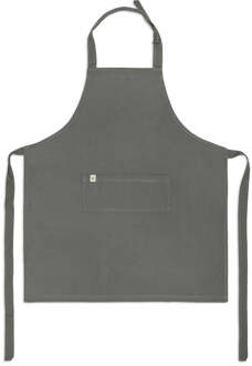 Walra Keukenschort Cook With Happiness Off Black 90 X 75 Cm Zwart