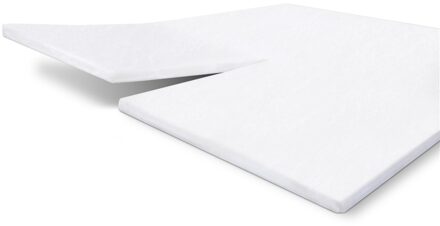 Walra Molton Splittopper Cotton Cover Wit-180 x 200/210 cm - 180 x 200/210 cm