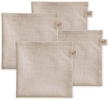 Walra Servet Set Lovely Linen 4-delig - Naturel