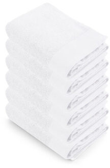 Walra Soft Cotton Baddoek 60x110 cm 550gram White - 6 stuks wit
