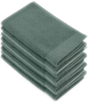Walra Soft Cotton Gastendoekje 30 x 50 cm 550 gram Legergroen - 8 stuks - 30x50 cm